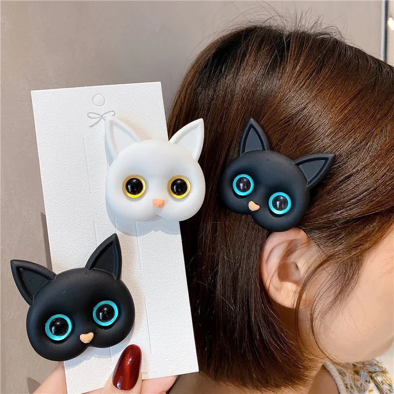 2022 New Cute Cat Hhairpin Hair Clips for Women Korean Fashion Barrettes Headwear Girls Lovely  Hair Accessories Ornaments Gift